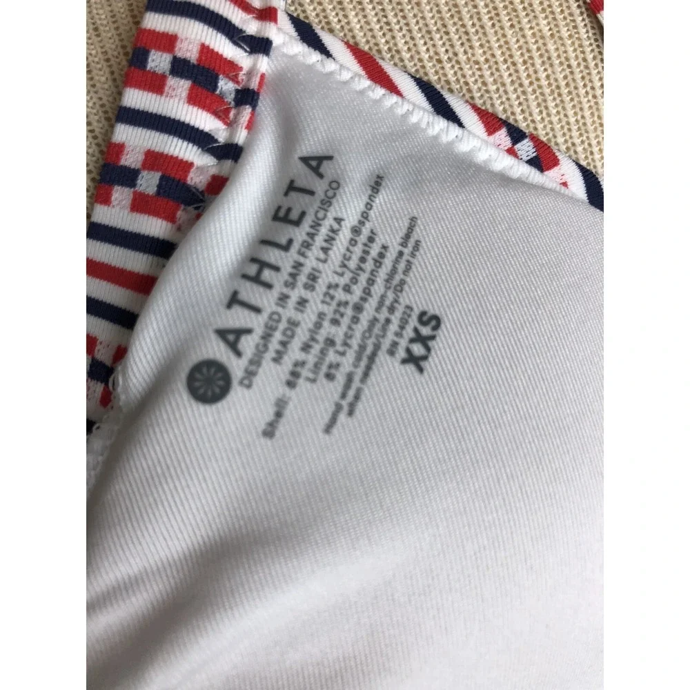 ATHLETA‎  Swim Top Bikini XXS Red/white/blue NWT